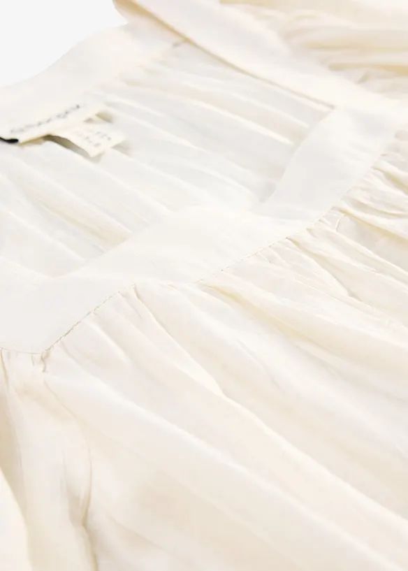 Blusa in crinkle operato, bonprix
