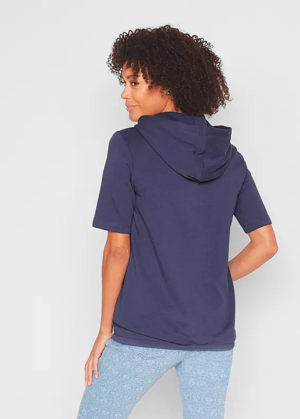 Felpa con cappuccio in misto cotone, bonprix