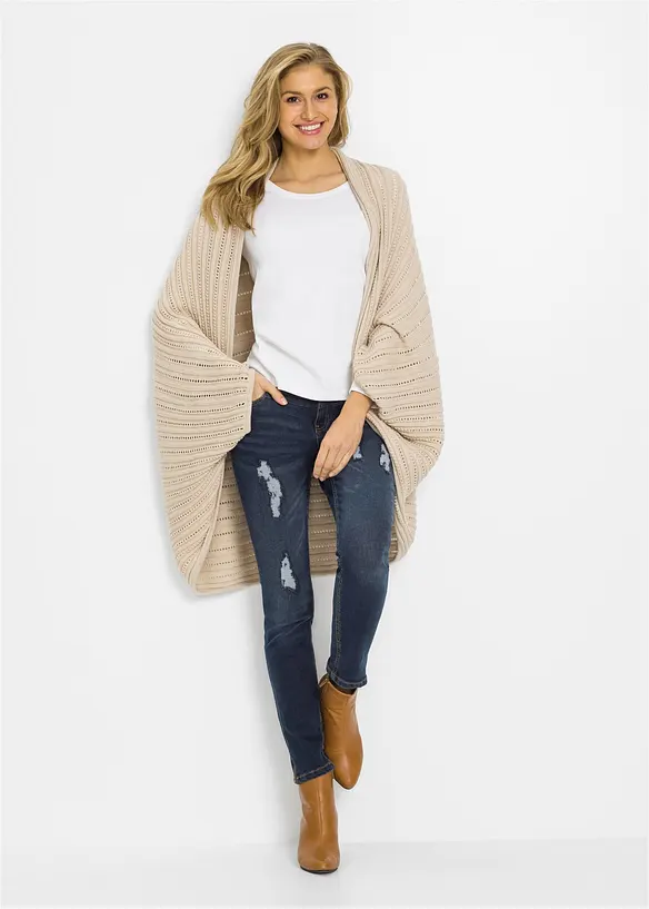Poncho in filato fine, bonprix