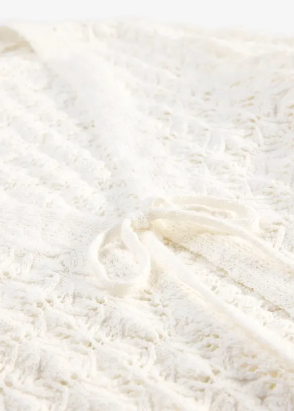 Cardigan traforato in puro cotone, bonprix