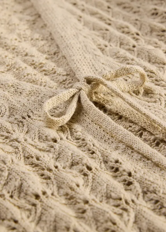 Cardigan traforato in puro cotone, bonprix