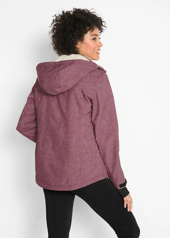 Giacca tecnica outdoor con pile teddy, impermeabile, bonprix