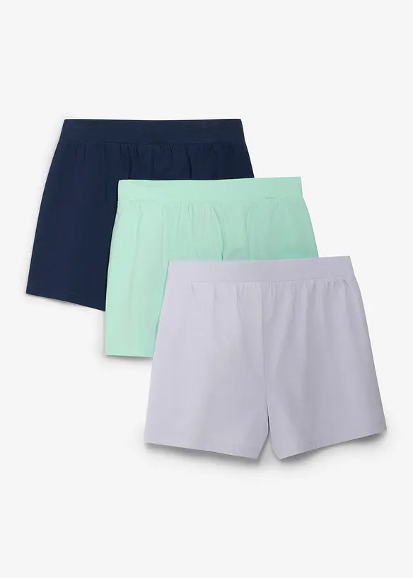 Shorts in jersey di puro cotone biologico (pacco da 3), bonprix