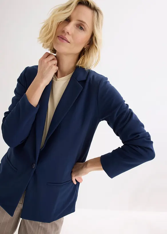 Blazer in jersey cr&ecirc;pe, bonprix
