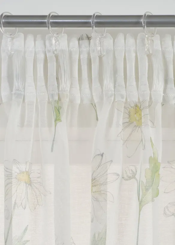Tenda trasparente a fiori (pacco da 1), bonprix