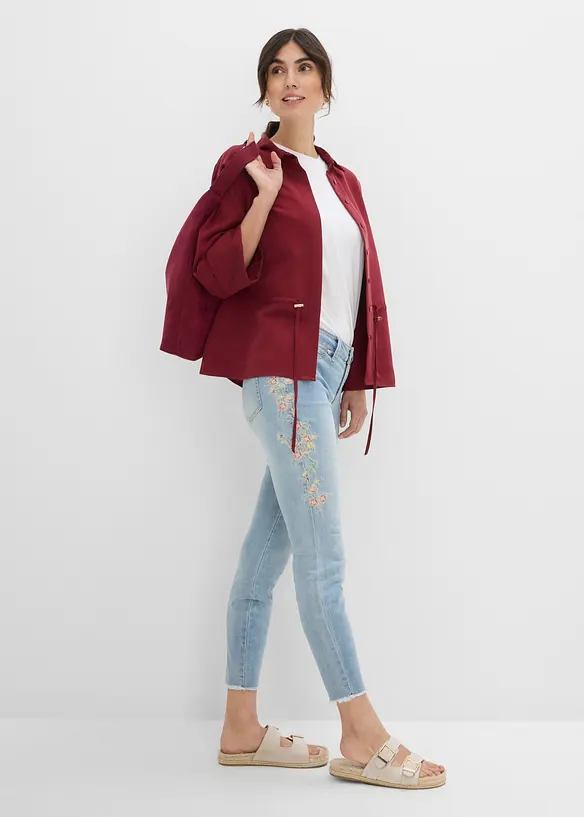 Jeans skinny cropped, vita media, bonprix