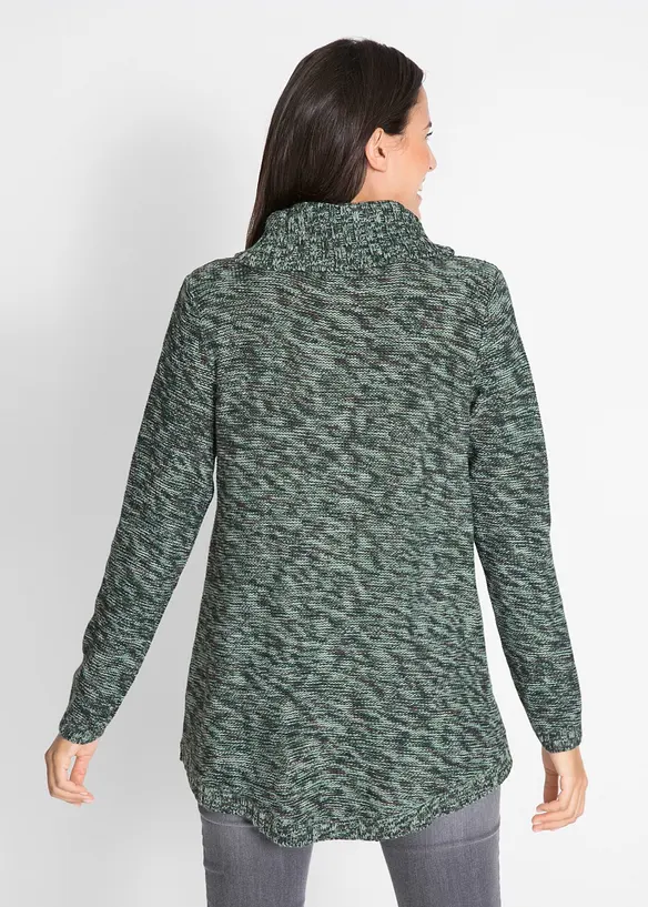 Maglione poncho lungo a maniche lunghe, bonprix