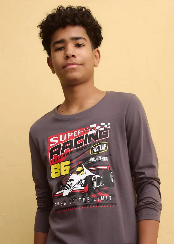 Maglia a maniche lunghe in puro cotone biologico, bonprix