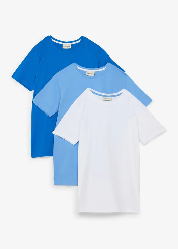 T-shirt in cotone biologico (pacco da 3), bonprix