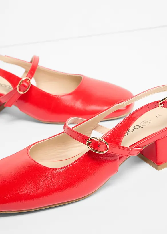 D&eacute;collet&eacute; slingback con cinturini, bonprix