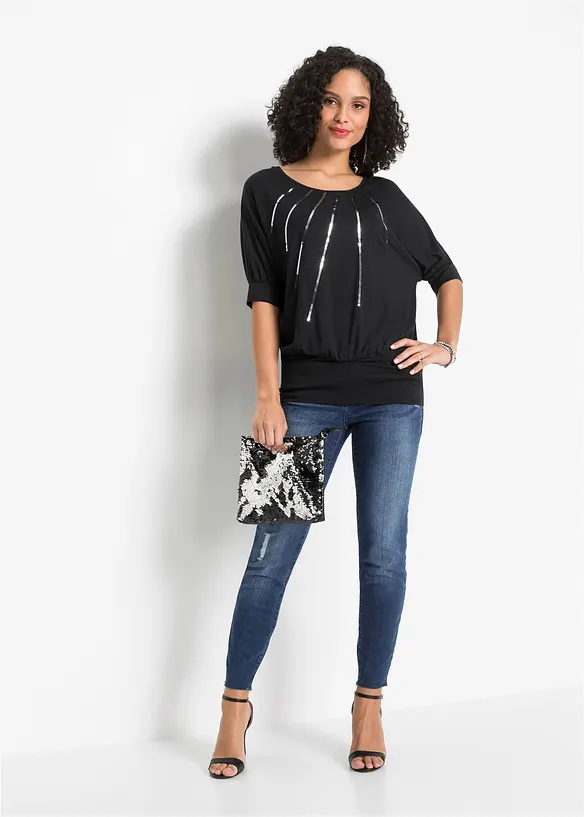 Maglia fluente in misto viscosa, bonprix