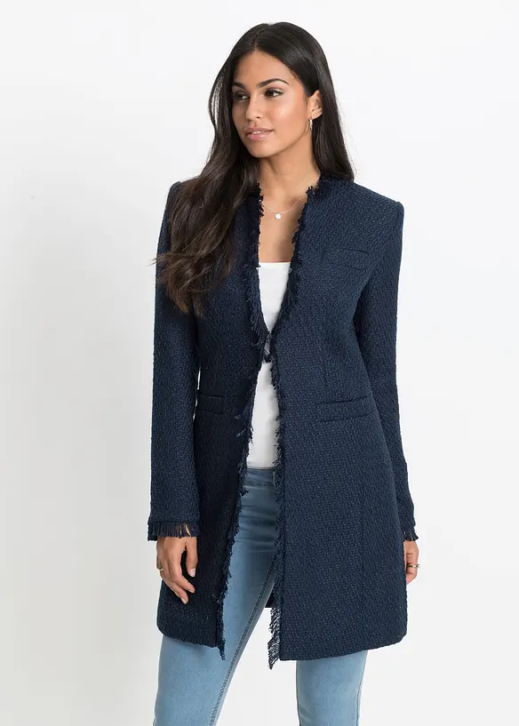 Blazer lungo in boucl&eacute;, bonprix