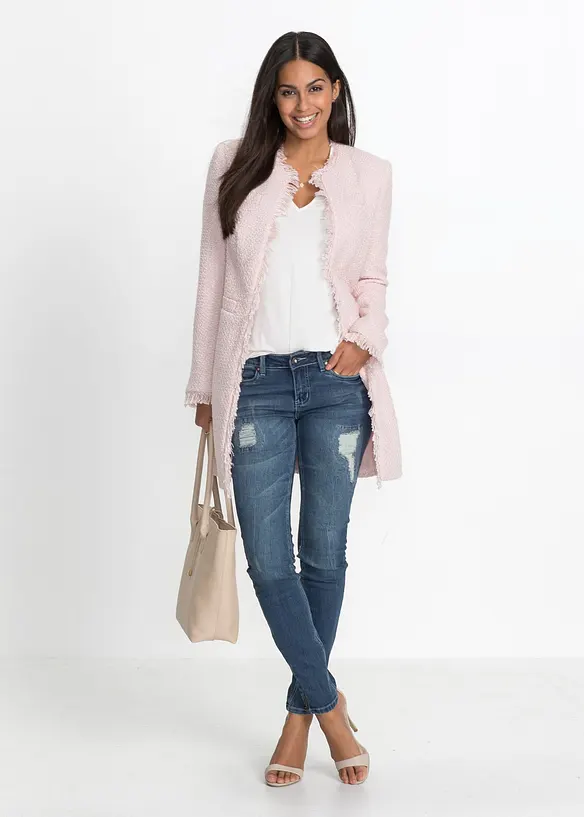 Blazer lungo in boucl&eacute;, bonprix