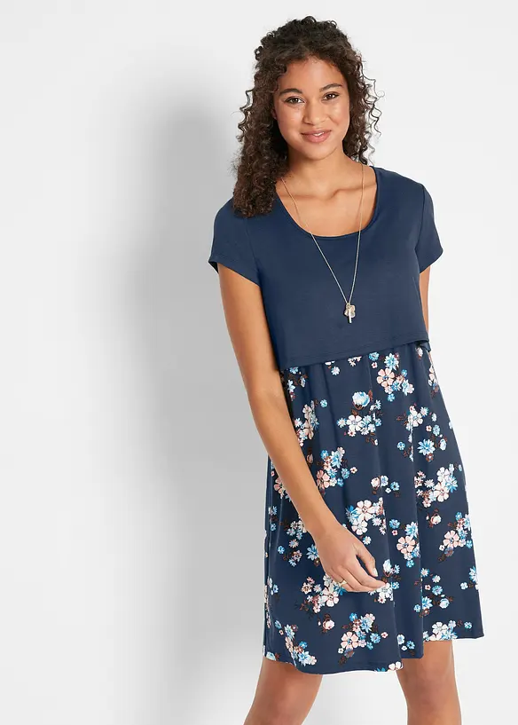 Abito pr&eacute;maman / da allattamento 2 in 1 in jersey di viscosa, bonprix