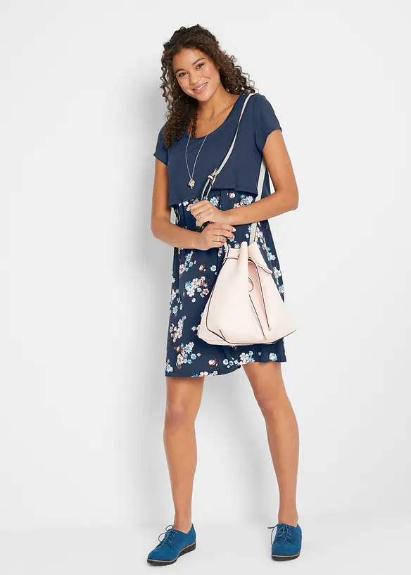 Abito pr&eacute;maman / da allattamento 2 in 1 in jersey di viscosa, bonprix