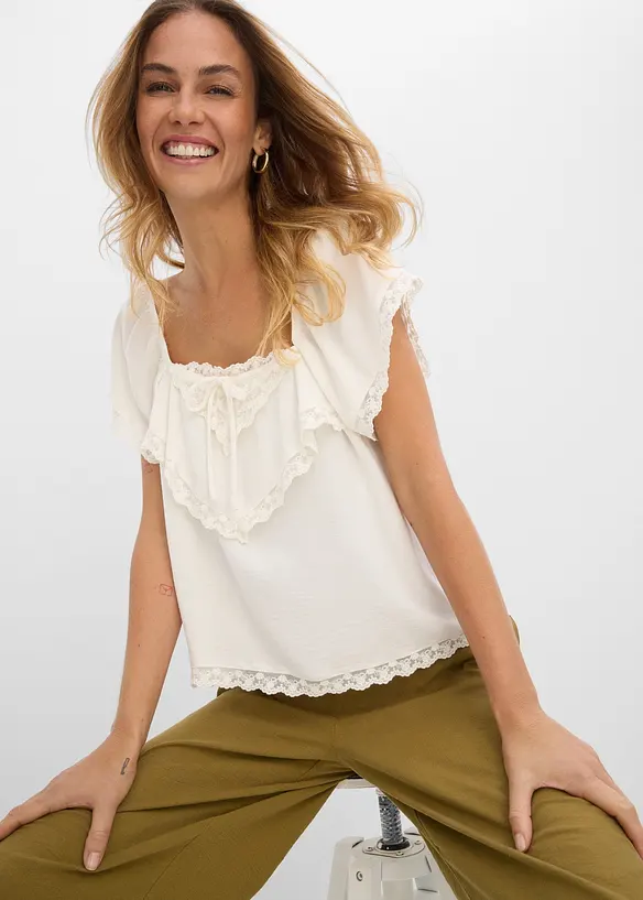 Maglia in cr&ecirc;pe leggero, bonprix
