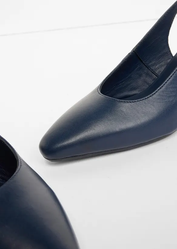 D&eacute;collet&eacute; slingback in pelle, bonprix