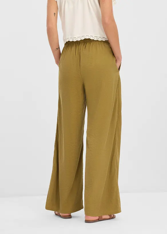 Pantaloni a palazzo in misto viscosa, bonprix