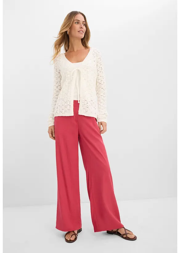 Pantaloni a palazzo in misto viscosa, bonprix