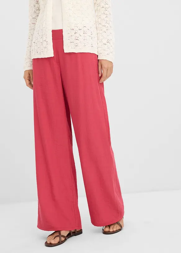 Pantaloni a palazzo in misto viscosa, bonprix