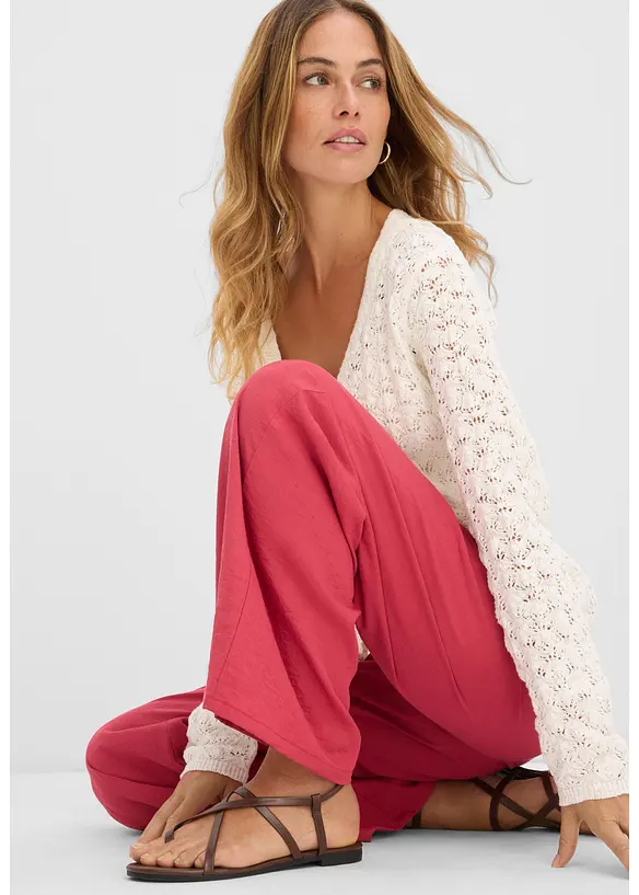 Pantaloni a palazzo in misto viscosa, bonprix