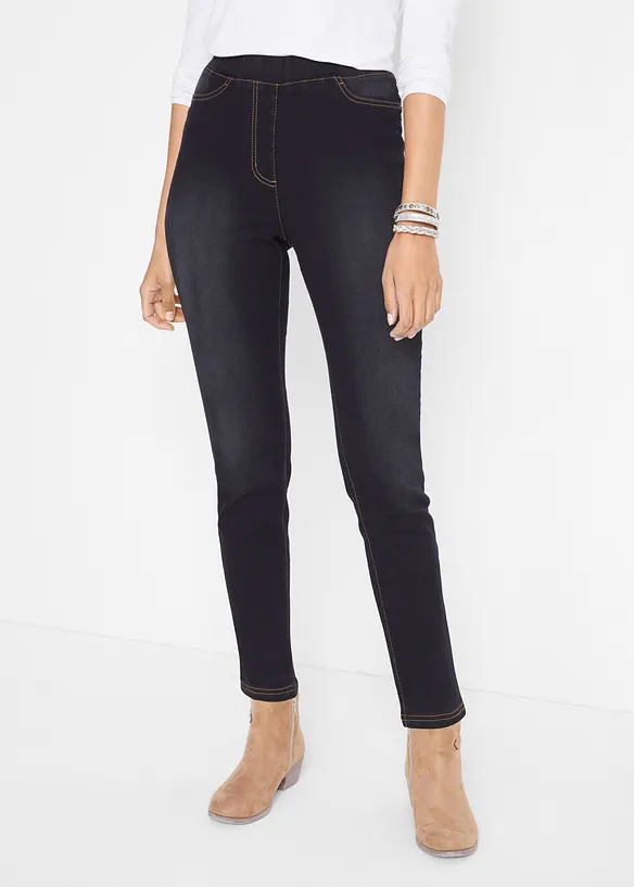 Jeggings termici elasticizzati e leggeri a vita alta con cinta comoda, bonprix