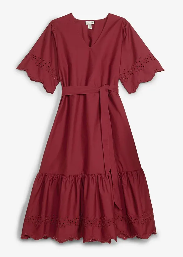 Abito midi in puro cotone, bonprix