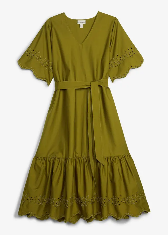Abito midi in puro cotone, bonprix
