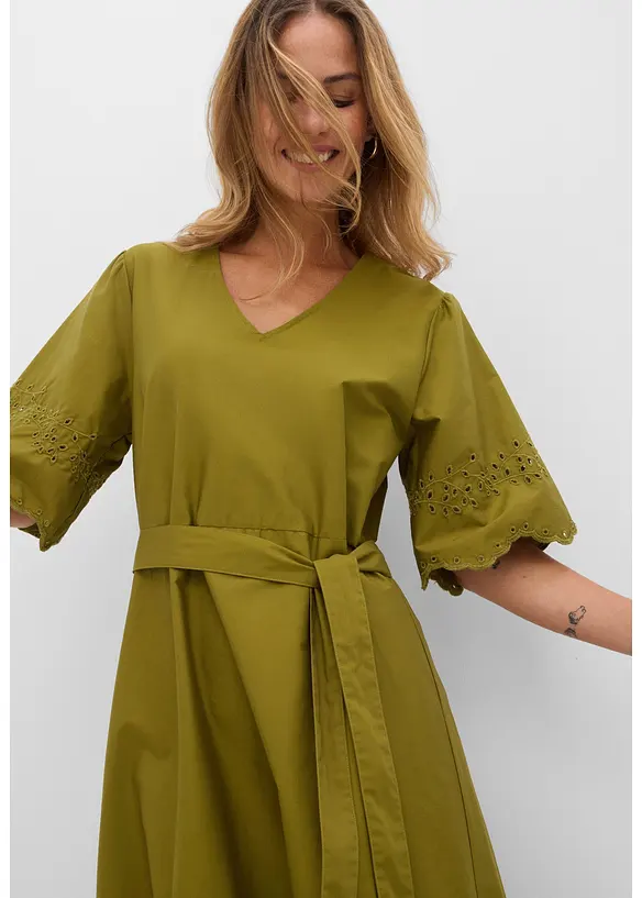 Abito midi in puro cotone, bonprix