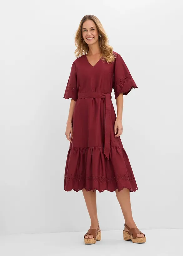 Abito midi in puro cotone, bonprix