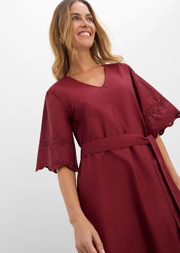 Abito midi in puro cotone, bonprix
