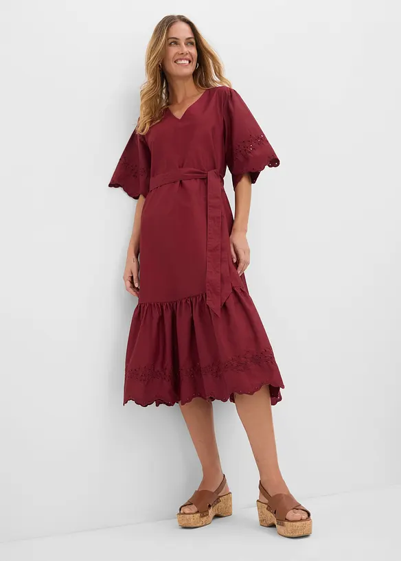 Abito midi in puro cotone, bonprix