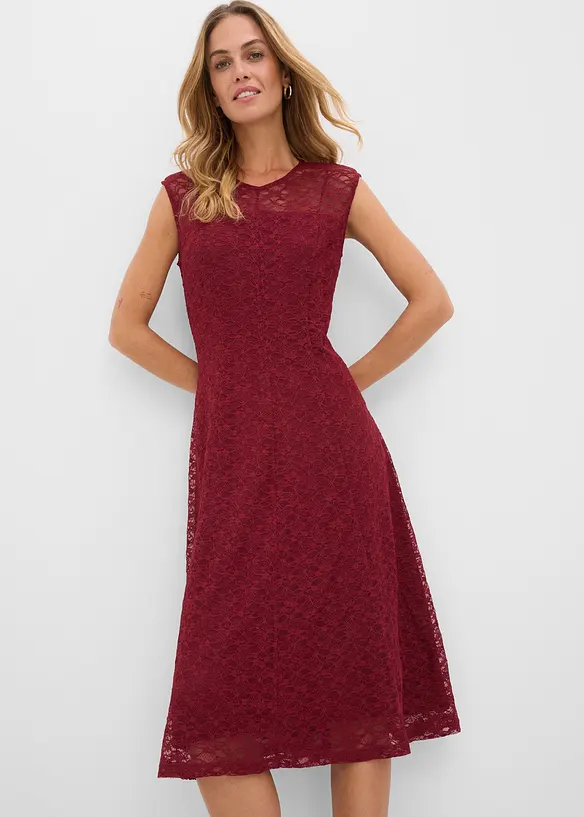 Abito svasato in pizzo, bonprix