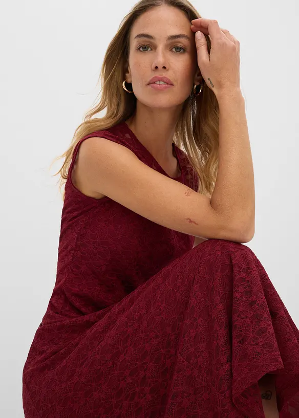 Abito svasato in pizzo, bonprix