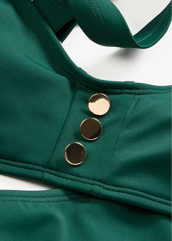 Bikini a bustier con bottoni (set 2 pezzi), bonprix