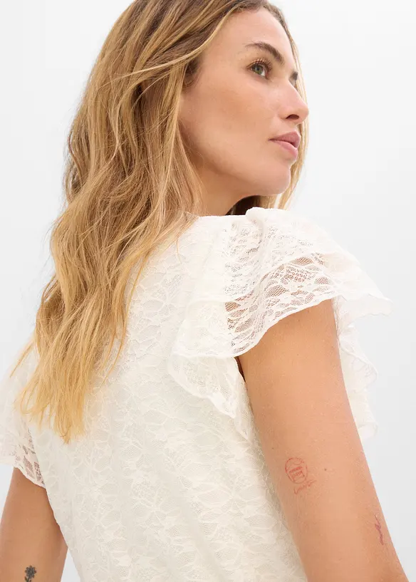 Maglia corta in pizzo, bonprix