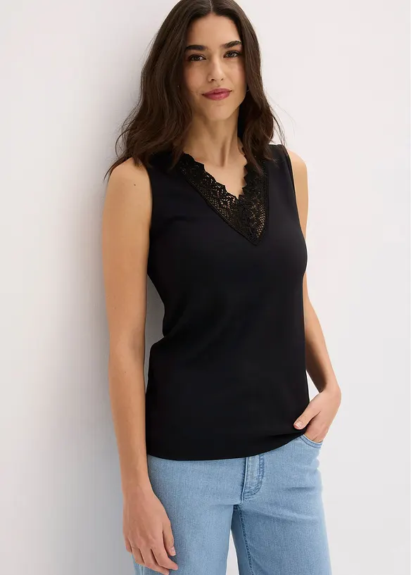 Maglia con pizzo, bonprix