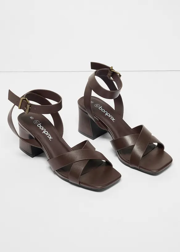 Sandali con tacco a blocco, bonprix