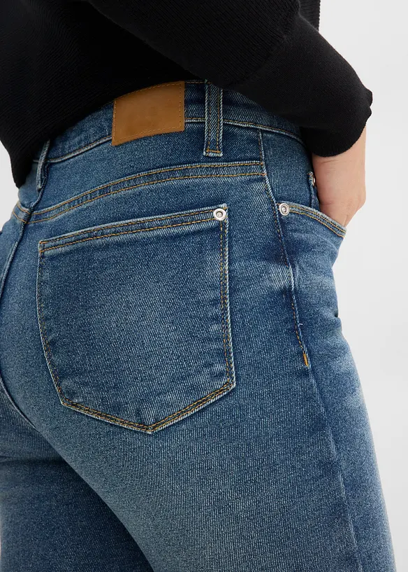 Jeans slim fit, vita alta, bonprix