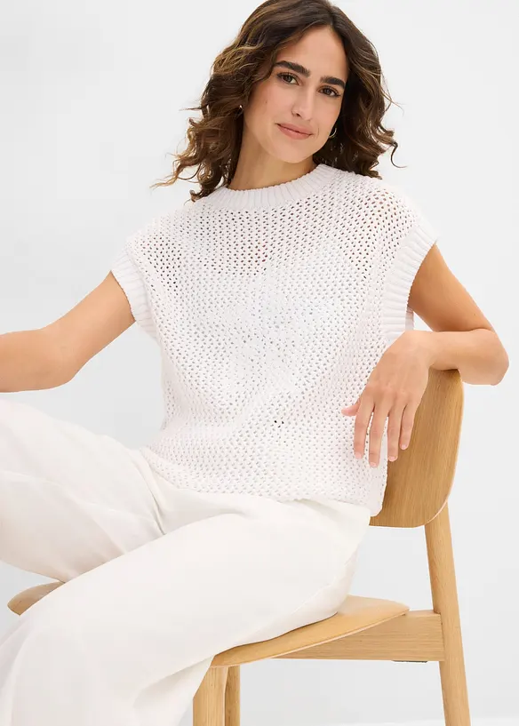 T-shirt in maglia di puro cotone, bonprix