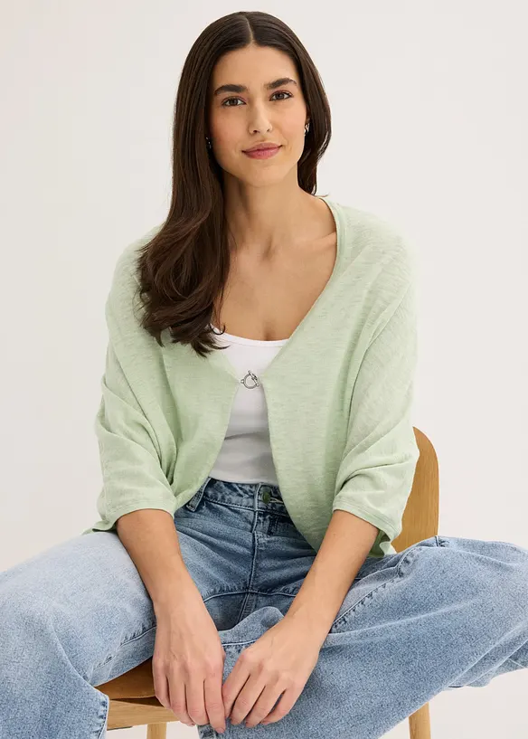Cardigan in filato fine di puro cotone, bonprix