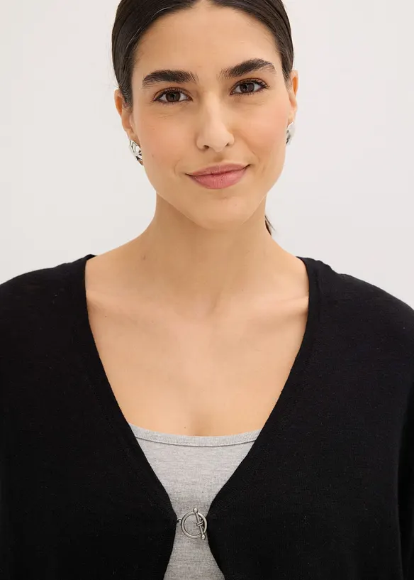 Cardigan in filato fine di puro cotone, bonprix