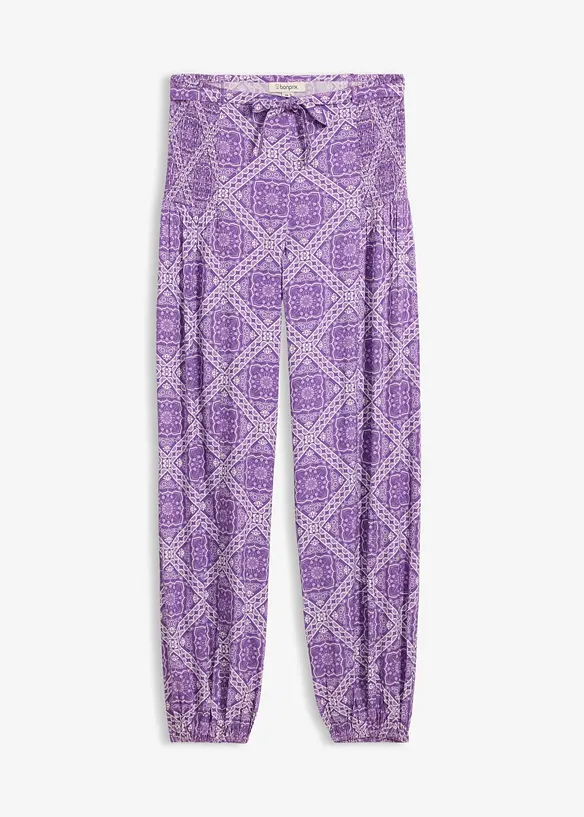 Pantaloni in viscosa fluente con elastico in vita, bonprix