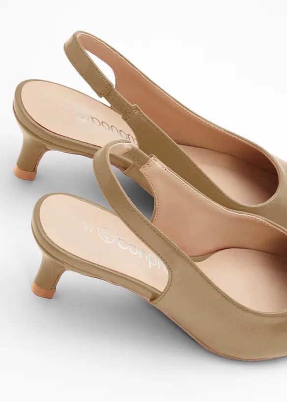 D&eacute;collet&eacute; slingback con tacco sottile, bonprix