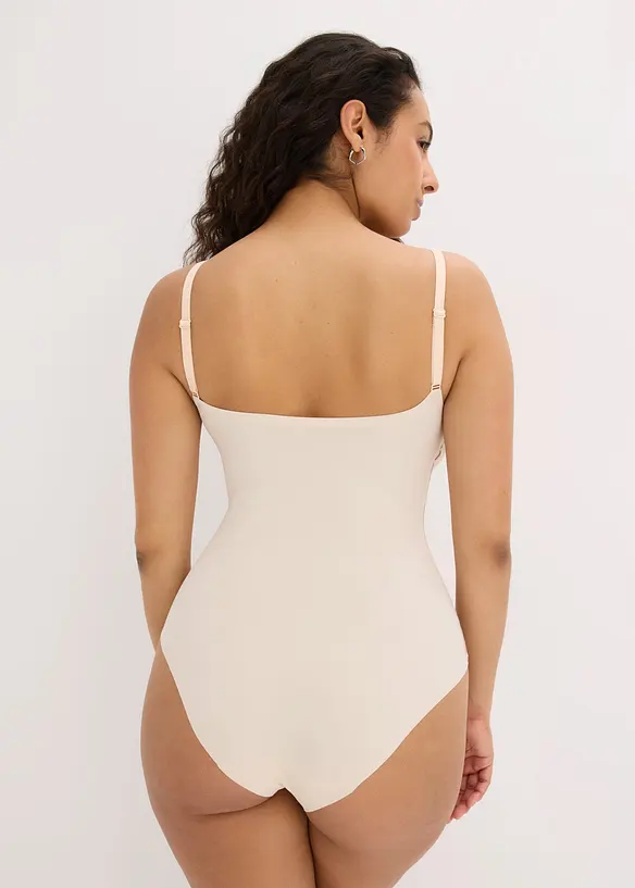 Body con coppe imbottite e effetto modellante leggero, bonprix