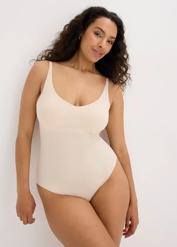 Body con coppe imbottite e effetto modellante leggero, bonprix