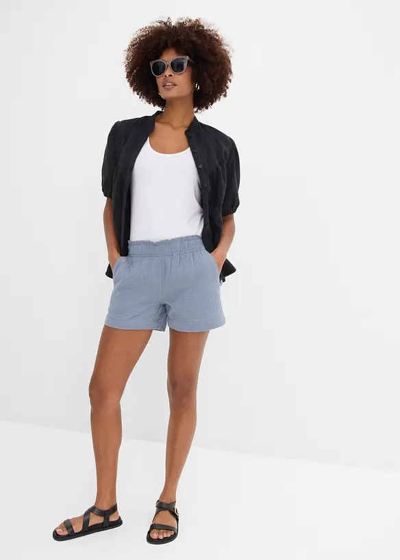 Shorts in mussola di puro cotone, bonprix