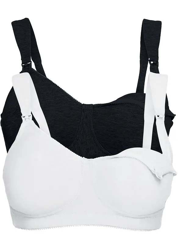 Reggiseno allattamento senza ferretto  con cotone biologico (pacco da 2), bonprix