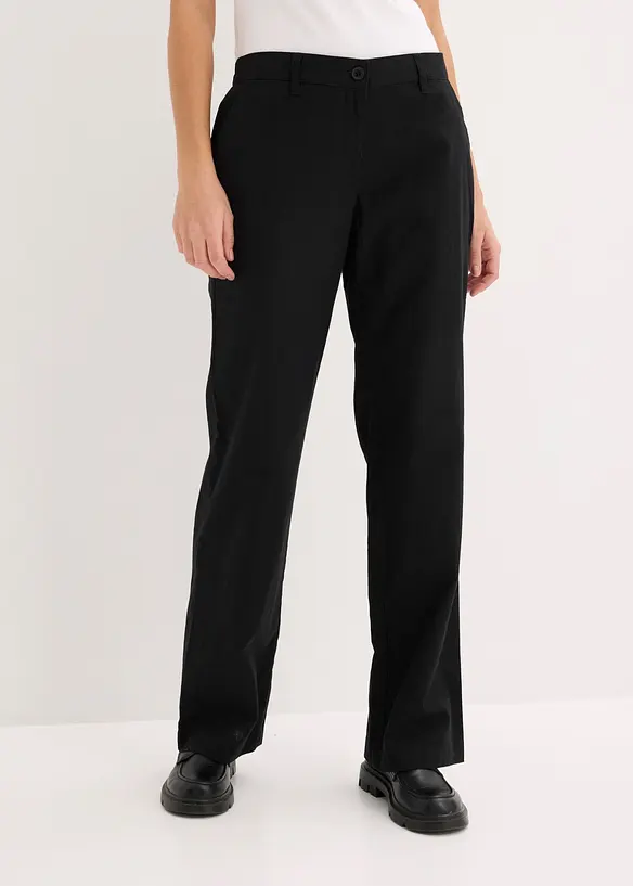 Pantaloni in tessuto misto lino e cotone, bonprix