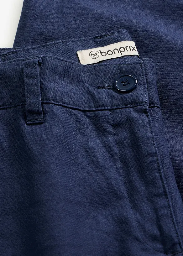 Pantaloni in tessuto misto lino e cotone, bonprix